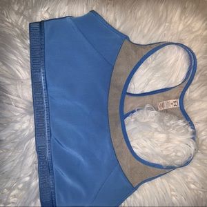 Blue medium under armor sports bra